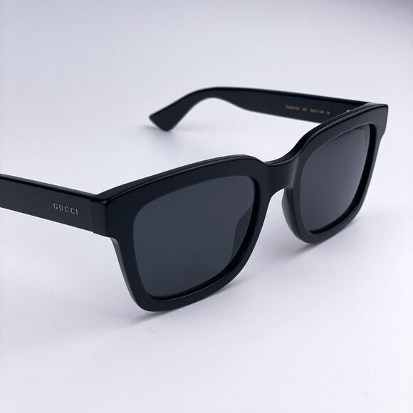 NEW GUCCI WEB GG0001SN 001 Black Smoke Square Men Sunglasses - Picture 1 of 11